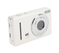 Akozon Camera Digitale 4K 64 MP con Schermo da 2,4 Pollici, Fotocamera da Viaggio Compatta Portatile 18x Zoom per Principianti, Videocamera per (WHITE)