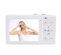 Akozon Camera Digitale a Doppio Schermo 5K 18x Zoom da Zoom da 80 MP VLOG Fotografia AF Focus Auto Focus 32 GB Card (WHITE)