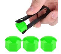 Akozon Cappucci Copridado Antifurto da 20 Pezzi da 17 Mm - Elegante Protezione Antipolvere per Auto (Green)