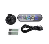Akozon Car Hud Speedometer 5V Usb Overspeed Alert | Display Digitale LED, Utilizzo per Cruscotto, Ora e Distanza, Navigazione Bussola, Adatto per Auto Camion SUV RV, Universale