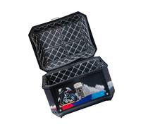 Akozon Case Top Motociclistico, Box Bagagli Staccabili 45 Litri di Grande capacità con 2 Tasti, Realizzato in Materiale Ad Alta Resistenza, Adesivo per Attraversamento di Ghiaccio