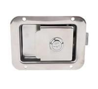 Akozon Casella degli Attrezzi Fermo con 2 Chiavi in Acciaio Inossidabile 4.8x3.6in Flush Monte RV Toolbox Hand Hand Honey per la Cassetta degli Attrezzi per Veicoli per Roulotte