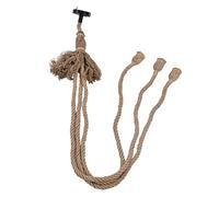 Akozon Cavo per Lampada a Sospensione in Corda di Canapa con 3 Portalampade - Decorazione Domestica Vintage con Cavo di Canapa