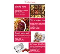 Akozon Cestino Arrosto in Acciaio Inossidabile - 1 Pezzi da Forno a Gabbia Rotante per Dadi, Fagioli, Arachidi, Patatine Fritte - BBQ Grill Bakeware (SILVER)