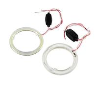 Akozon COB Angel Eyes - Coppia di fari alogeni per auto Angel Eye COB Chip DRL LED per moto e auto