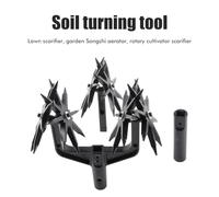 Akozon Coltivatore di Coltivatore Rotante - Strumento da Giardino a Cordone per Miscelazione e Reseeding del Suolo - Attrezzatura di Coltivazione Versatile con Lame Rimovibili (BLACK)