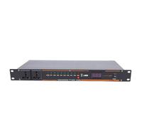 Akozon Condizionatore Sequenziatore di Potenza Regolatore Display Digitale Professionale per Apparecchiature Audio Sequenziatore di Potenza a 10 Uscite (Spina europea)