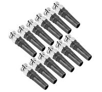 Akozon Confezione 10 Adattatori di Cablaggio Maschio BNC per Cavi Video e Fotocamera - Connettore Placcato in Nichel 75 Ohm per Connessioni Sicure