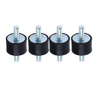 Akozon Confezione 4 Supporti in Gomma Antivibranti M4, Ammortizzatori 15x10mm, Silentblock per Auto, Barca, Pompa e Compressore d'Aria