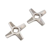 Akozon Confezione da 2 Lame Universali per Tritacarne in Acciaio per Sostituzione e Taglio Efficiente in Vari Modelli