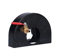 Akozon Copertura Antipolvere per Smerigliatrice Angolare Regolabile con Uscita Acqua - Copertura Antipolvere per Smerigliatura Superficiale e Kit di Accessori, Valvola 1/4" per un Controllo