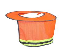 Akozon Copertura Protettiva per il Collo, Protezione Solare Estiva per Esterni, Traspirante, con Striscia Riflettente per Caschi di Sicurezza - Arancione