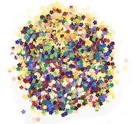 Akozon Coriandoli con Paillettes Glitterate a Forma di Fiore per Feste, Matrimoni e Occasioni Speciali - Granelli Decorativi Colorati in Design a Petali da 0,7 Cm (#2)