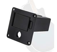 Akozon Custodia Portabatteria in Pelle PU da 9 V per Scatola Organizzatore per Pickup per Basso per Chitarra Elettrica 02 Bottone a Pressione Ovale (Baionetta quadrata)