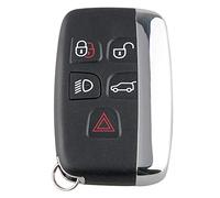 Akozon Custodia Portachiavi per Auto, 5 Pulsanti ABS Nero Smart Car Remote Key FOB Custodia Cover Shell Accessori Adatti per Range Rover Evoque 2012-2016