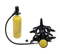 Akozon Cy R di Immersione 1L Portatile con Occhiali a Faccia Piena e Zaino: Apparecchiature Compatte per la Respirazione Subacquea (Yellow)