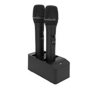 Akozon di Microfono Wireless Professional Holdhell Holdoched Micic Ricaricabile per Karaoke Stage Performance Portable Dual Handhell Mics Kit