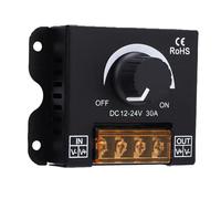 Akozon Dimmer per Strisce Luminose a LED, DC 12 a 24V 30A Manopola del Controller Dimmer PWM Regola la luminosità Interruttore ON/OFF per Strisce Luminose Monocolore