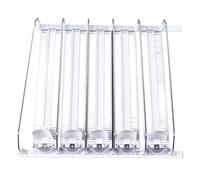 Akozon Dispenser di Bevande Regolabile per Frigorifero con Meccanismo di Spinta Automatica per Lattine di Soda e Birra - Soluzione per l'organizzazione del Frigorifero da 38 Cm (5PCS)