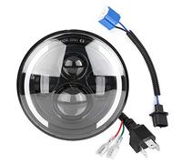 Akozon Faro del motociclo, 150W 7 pollici impermeabile faro rotondo più luminoso LED Halo Light per moto