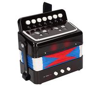 Akozon Fisarmonica per Bambini a 10 Tasti - Strumento Musicale per Bambini - Giocattolo Educativo per Solisti Ed Ensemble - Regalo di Compleanno Perfetto (BLACK)