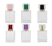 Akozon Flacone di Profumo in Vetro Ricaricabile 6 Pezzi 50 Ml - Dispenser Vuoto per Atomizzatore Spray Viaggio per Profumo e Oli Essenziali