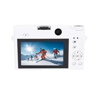 Akozon Fotocamera Digitale 4K con Doppio Obiettivo, Zoom Digitale 18x, Schermo da 3 Pollici, Torcia da Viaggio (WHITE)