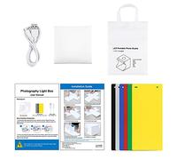 Akozon Fotografia di Luce Professionale - Luce per Fotocamera da Studio a LED Pieghevole Portatile con Accessori Piccolo Prodotto