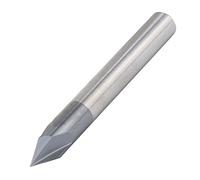 Akozon Fresa per Smusso 3 Taglienti 60° Fresa per CNC in Acciaio Al Tungsteno per Lavorazioni di Precisione, Incisione su Alluminio e Rame (D6*60°*50L)