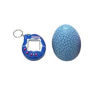 Akozon Giga Pets For Kids Macchina da Gioco Elettronica Portatile per Animali Domestici - Divertente Animale Domestico Digitale Virtuale con Custodia a Forma di Uovo per Bambini (BLUE)