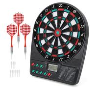 Akozon Gioco di Freccette Elettronico, Set Display LCD Cerniere Automatiche con Bordo in Pizzo Stanza Sportiva per Il Tempo Libero per Cucire Set di Giochi per Freccette con ((Bersaglio