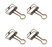 Akozon Graffette Metalliche Creative da 32 Mm - 50 Pezzi di Forniture per Ufficio Decorative Uniche, Clip a Coda Lunga Dal Design Cavo, Clip Segnalibro per Uso Scolastico e