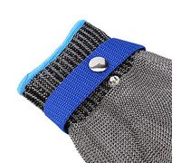 Akozon Guanto Macellaio Industriale in Rete con Filo di Acciaio Inossidabile Alto 9 Punte - Taglio di Cucina e Carne