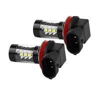Akozon H11 H8 H8 80W Fog Fog Lampadine Diurne Auto Ad Alta Luminosa, Coppia, Guscio di Alluminio, Bianco, 2pcs 12V - 24V