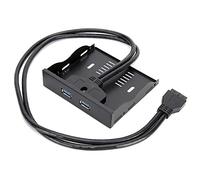 Akozon Hub Floppy USB 3.0 Sul Pannello frontale: Converte l'alloggiamento per unità da 3,5" in Doppie Porte USB .0 per Ricarica e Trasferimento Dati Rapidi