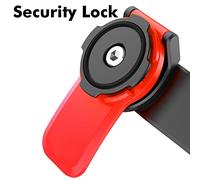 Akozon Il Supporto per Telefono Cellulare per Bici Ruota lo Scooter Elettrico con Supporto per Telefono a Prova di Scossa (Nero Rosso (HL-143A))