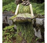 Akozon Incantevole Statue da Giardino Fata con Mangiatoia per Uccelli - Elegante Ornamento in Resina per Decorazioni all'aperto, Scultura d'arte da Giardino Alto 2 Piedi con Ciotola di Semi a