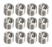 Akozon Inserti Filettatura 100 Pezzi, Inserti per la Riparazione del Dado di Riduzione delle Donne Maschi, M2.5x0.45 ASSEGLIO ALLASSIONE ACCIAIO IN ACCIAIO IN M22.5X0.452D (2D)