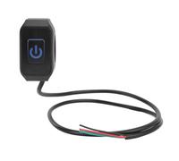 Akozon Interruttore Manubrio Moto 22mm con Luce LED Verde, Interruttore | Controllo universale del clacson e dei fari, adatto per scooter, custodia in plastica, facile installazione per i ciclisti