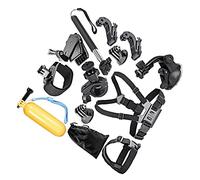 Akozon Kit di Accessori per Action Camera da 12 Pezzi per 11 10 9 8 7 6 5 - Fascia Regolabile, Maniglia Galleggiante e Altro