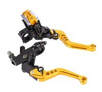 Akozon Kit di Leve del Cilindro Master Frizione Motociclistico Universale per la Maggior Parte dei Tipi di Manubrio 7/8 Pollici (GOLD)