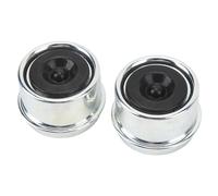 Akozon Kit di Tappo per Polvere Dell'assale del Rimorchio Galvanizzato in Acciaio di Alto Grado 2 Pcs 1,98 Pollici OD per gli Assi della Barca