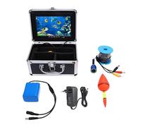 Akozon Kit Fotocamera Subacquea per Pesca 5MP 1080P HD Schermo da 7 Pollici Fotocamera Portatile Fish Finder con Cavo da 30 M 8 LED di Luce (Spina europea)