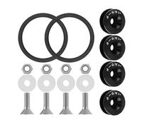 Akozon Kit JDM Release Quick Releaser Kit Ad Alta Resistenza Ossidazione Anodica Auto Bumper Trunk (Black)