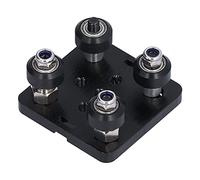 Akozon Kit Mini Ruote di Costruzione con Piastra a Portale in Lega di Alluminio per Set di Accessori per Stampante 3D - Compatibile con Slot a V 20 Mm, Facile Montare con Ruote Scorrevoli Lisce