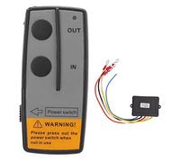 Akozon Kit Telecomando Wireless per Verricello, Portata 75 Piedi, 12 V e | Alloggiamento in ABS, Ricevitore da 434 MHz, Adattamento DC 12V/24V, Spia di Stato Visiva, Utilizzo su ATV e Camion,