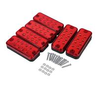 Akozon Lampade di segnalazione, 6 pezzi 8 LED Spazio laterale Indicatore di luce Indicatore luminoso Lampada Camion Rimorchio Camion(rosso)