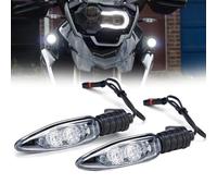 Akozon Lampeggianti Coppia di indicatori di direzione per moto Kit di indicatori di direzione per C 600 SPORT F 650 GS HP2 SPORT K 1200 R S 1000 XR (fronte)