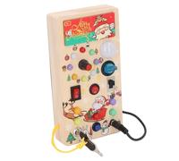 Akozon Lavagna Interattiva per Bambini con 8 Interruttori Colorati a LED - Controller Sensoriale in Legno per l'apprendimento e lo Sviluppo Precoce - Regalo di Natale Ideale per Bambini di età
