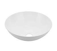 Akozon Lavello per 327,6x129,1 Mm Lavandino della Nave di Vanità Ciotola Rotonda Bianco Lavandino del Bagno Acrilico per Caravan, Yacht, Bagno